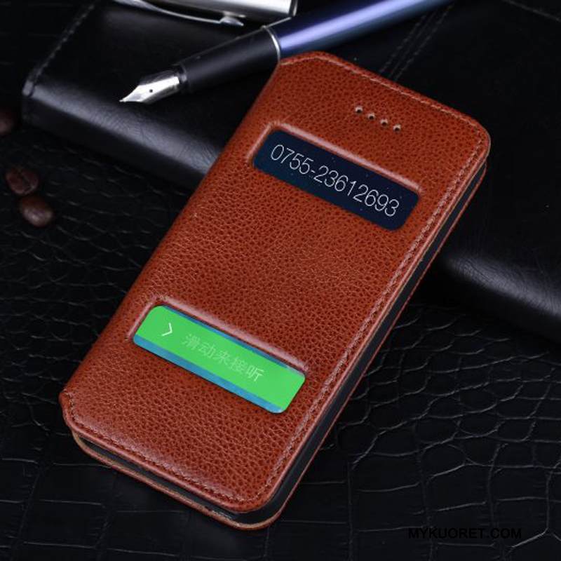 Kuori iPhone 5/5s Nahka Puhelimen Kuoret Murtumaton, Kotelo iPhone 5/5s Suojaus Uusi Valkoinen