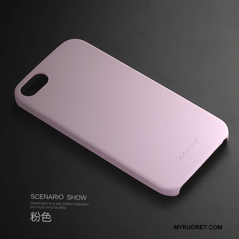 Kuori iPhone 5/5s Nahka Ultra Puhelimen Kuoret, Kotelo iPhone 5/5s Suojaus Vaalean Ohut