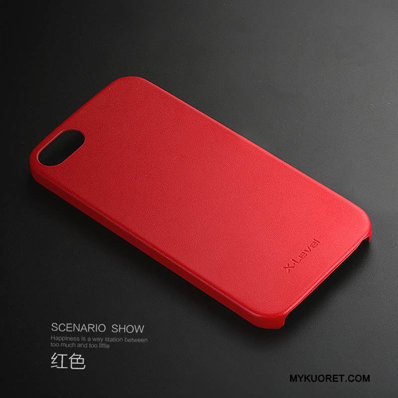 Kuori iPhone 5/5s Nahka Ultra Puhelimen Kuoret, Kotelo iPhone 5/5s Suojaus Vaalean Ohut