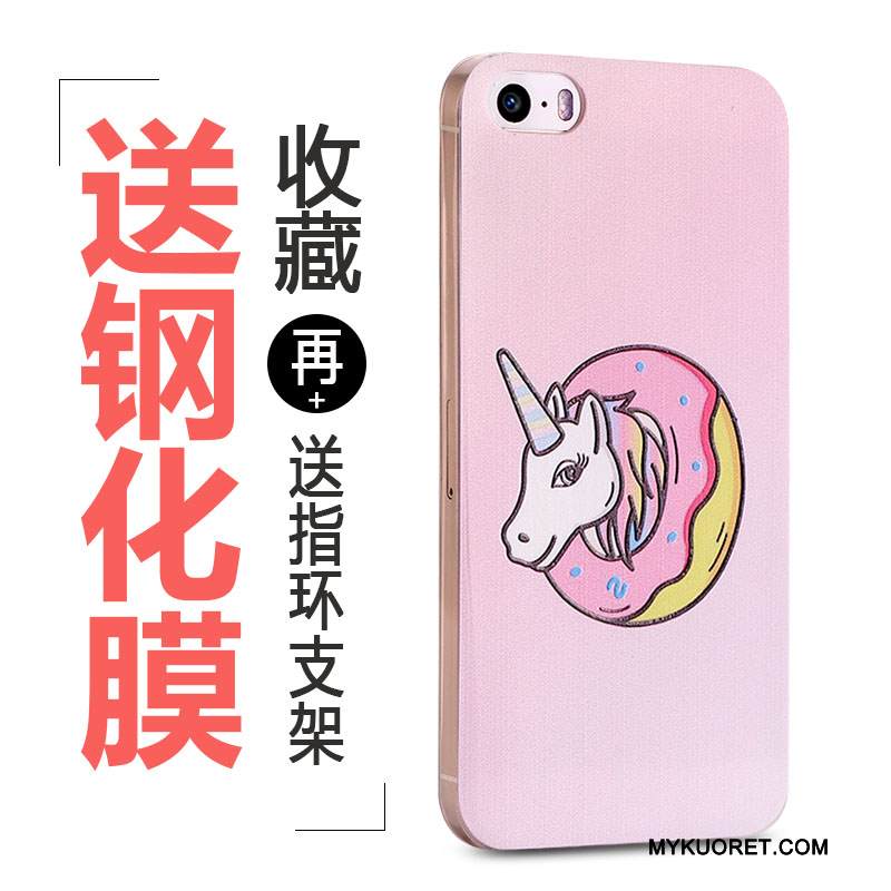 Kuori iPhone 5/5s Pehmeä Neste Ihana Puhelimen Kuoret, Kotelo iPhone 5/5s Monivärinen Rengas Muokata