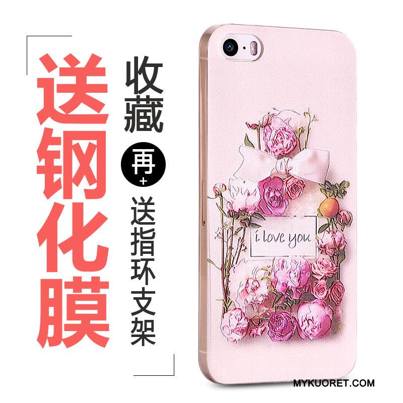 Kuori iPhone 5/5s Pehmeä Neste Ihana Puhelimen Kuoret, Kotelo iPhone 5/5s Monivärinen Rengas Muokata