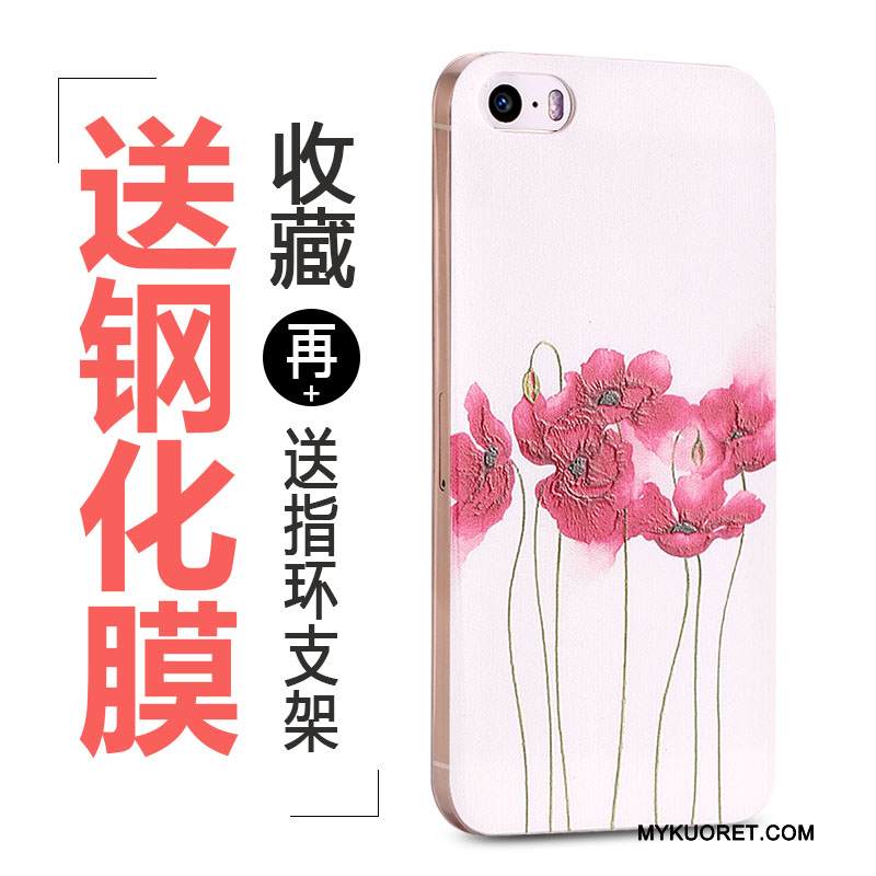 Kuori iPhone 5/5s Pehmeä Neste Ihana Puhelimen Kuoret, Kotelo iPhone 5/5s Monivärinen Rengas Muokata