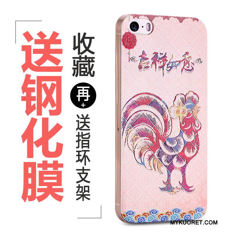 Kuori iPhone 5/5s Pehmeä Neste Ihana Puhelimen Kuoret, Kotelo iPhone 5/5s Monivärinen Rengas Muokata