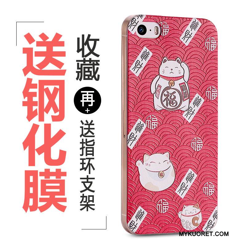 Kuori iPhone 5/5s Pehmeä Neste Ihana Puhelimen Kuoret, Kotelo iPhone 5/5s Monivärinen Rengas Muokata