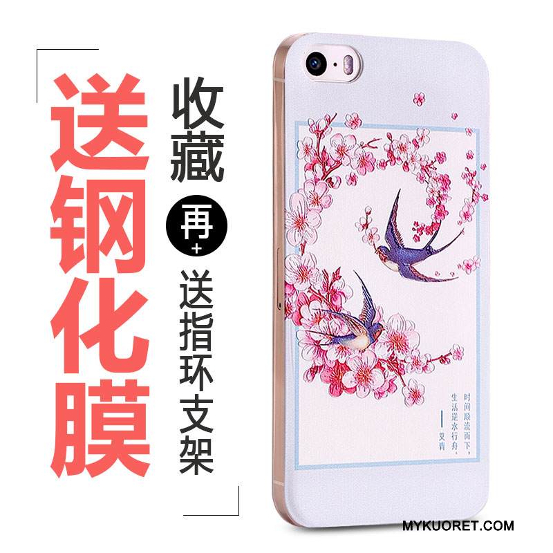 Kuori iPhone 5/5s Pehmeä Neste Ihana Puhelimen Kuoret, Kotelo iPhone 5/5s Monivärinen Rengas Muokata