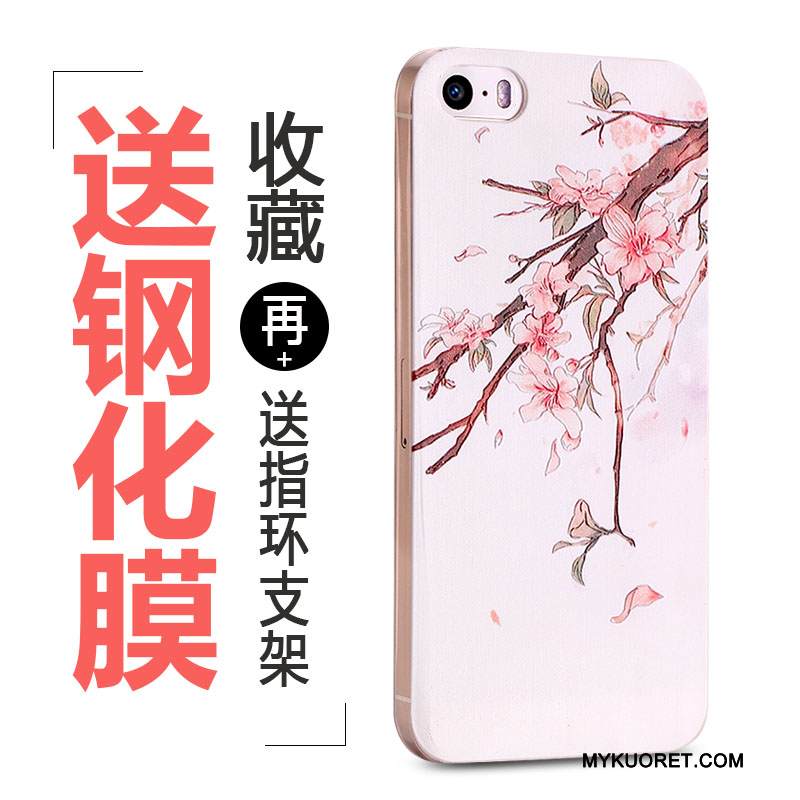 Kuori iPhone 5/5s Pehmeä Neste Ihana Puhelimen Kuoret, Kotelo iPhone 5/5s Monivärinen Rengas Muokata