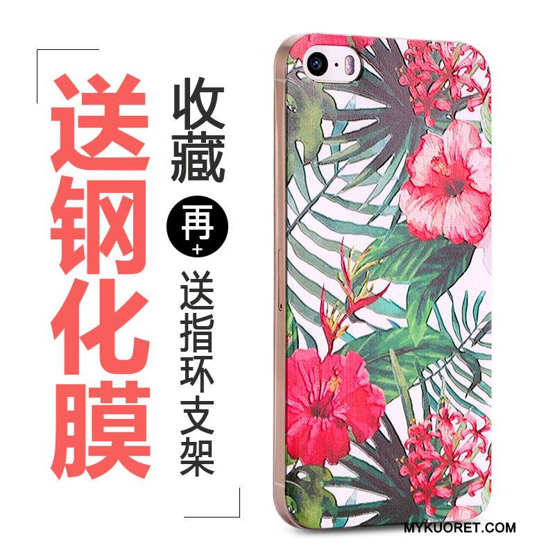 Kuori iPhone 5/5s Pehmeä Neste Ihana Puhelimen Kuoret, Kotelo iPhone 5/5s Monivärinen Rengas Muokata