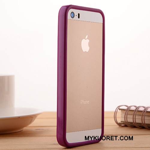 Kuori iPhone 5/5s Pehmeä Neste Kehys Sininen, Kotelo iPhone 5/5s Silikoni Murtumaton Puhelimen Kuoret