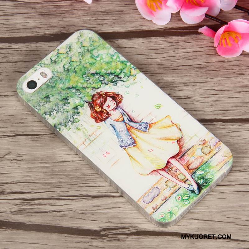 Kuori iPhone 5/5s Pehmeä Neste Ohut Puhelimen Kuoret, Kotelo iPhone 5/5s Luova Violetti