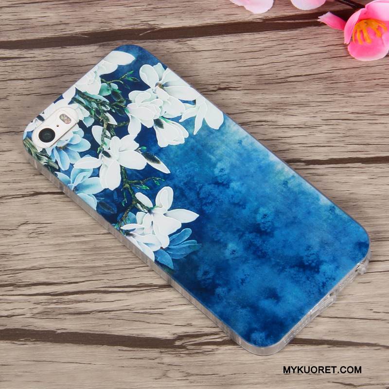 Kuori iPhone 5/5s Pehmeä Neste Ohut Puhelimen Kuoret, Kotelo iPhone 5/5s Luova Violetti