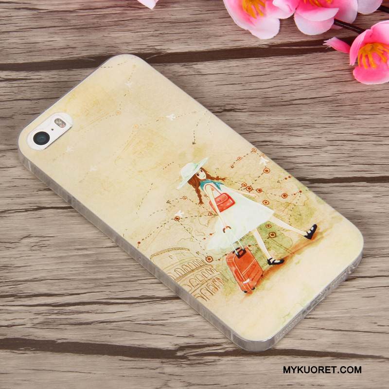 Kuori iPhone 5/5s Pehmeä Neste Ohut Puhelimen Kuoret, Kotelo iPhone 5/5s Luova Violetti