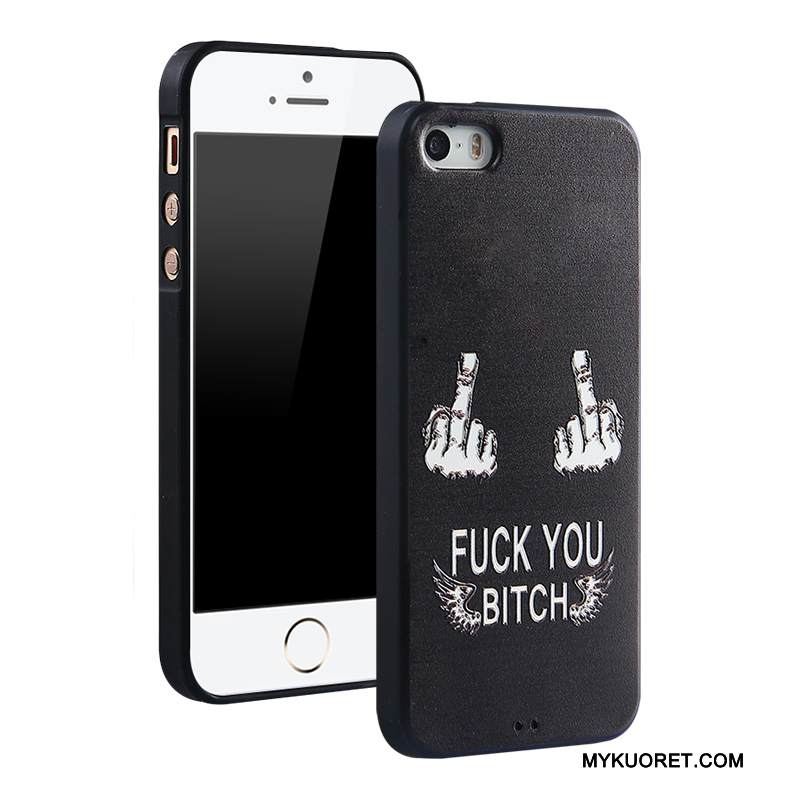 Kuori iPhone 5/5s Pehmeä Neste Puhelimen Kuoret Murtumaton, Kotelo iPhone 5/5s Sarjakuva Ripustettavat Koristeet Trendi