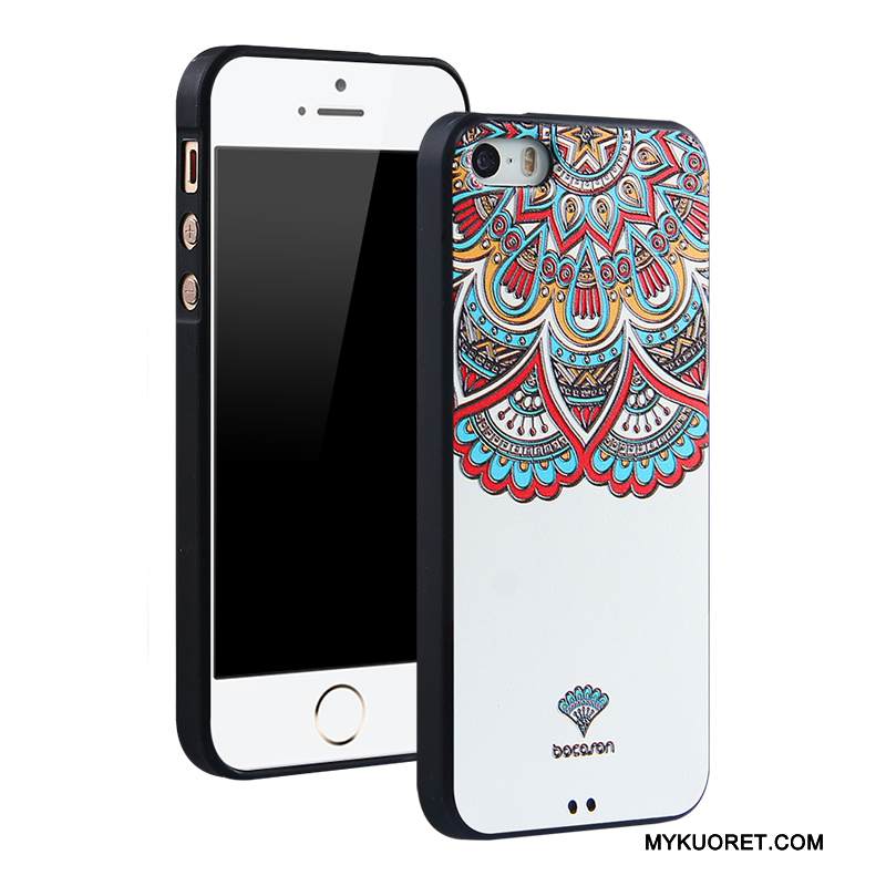 Kuori iPhone 5/5s Pehmeä Neste Puhelimen Kuoret Murtumaton, Kotelo iPhone 5/5s Sarjakuva Ripustettavat Koristeet Trendi