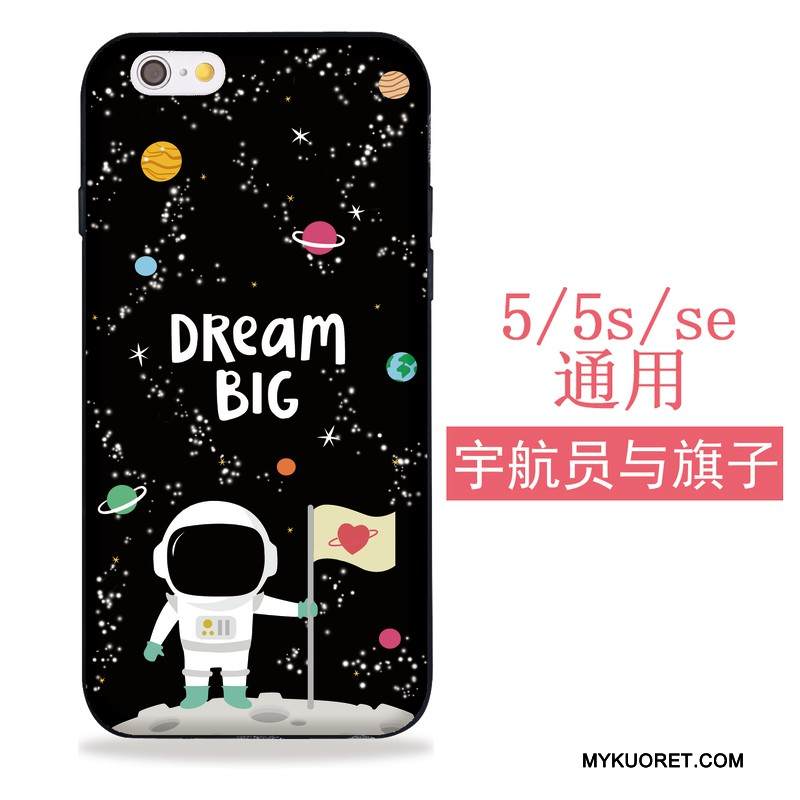 Kuori iPhone 5/5s Pehmeä Neste Puhelimen Kuoret Musta, Kotelo iPhone 5/5s Silikoni