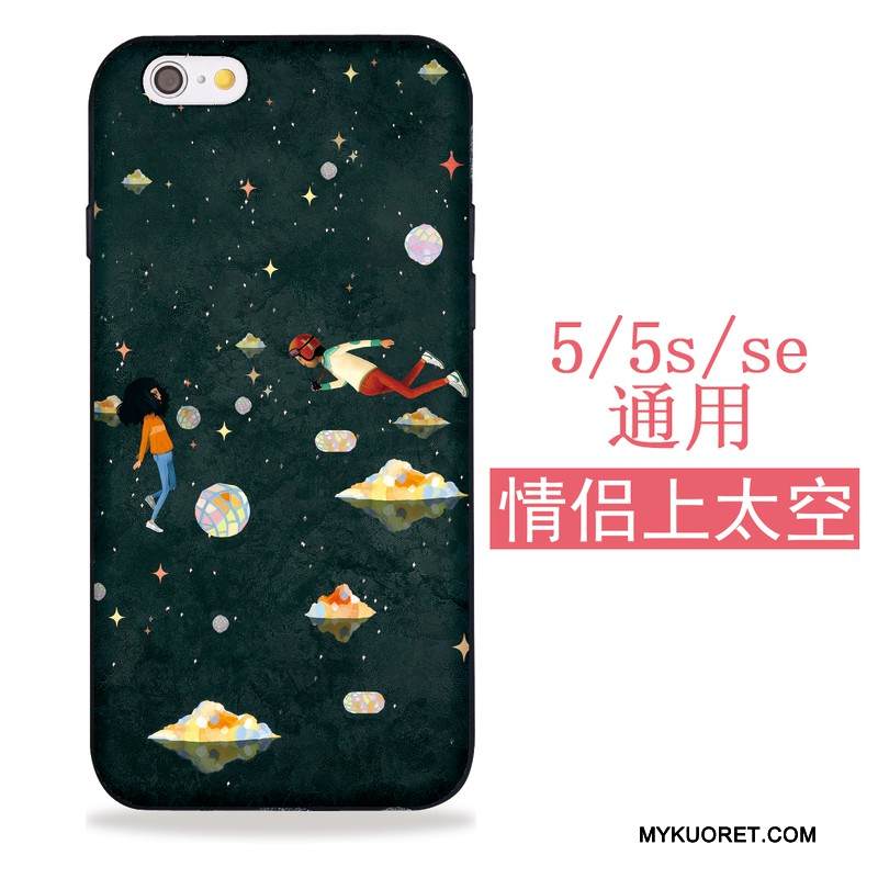 Kuori iPhone 5/5s Pehmeä Neste Puhelimen Kuoret Musta, Kotelo iPhone 5/5s Silikoni