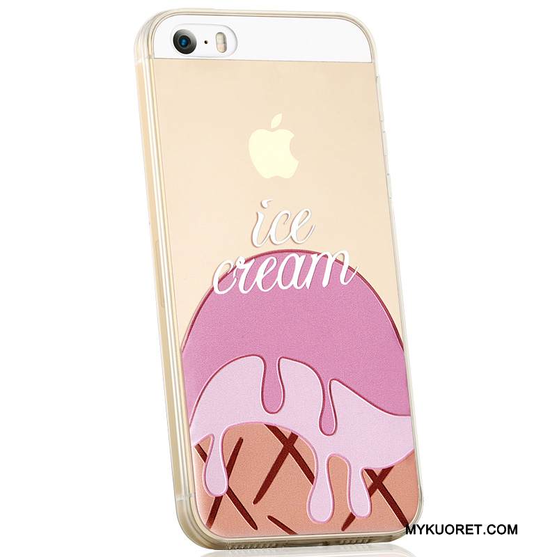 Kuori iPhone 5/5s Pehmeä Neste Puhelimen Kuoret Suuntaus, Kotelo iPhone 5/5s Luova Violetti Ihana