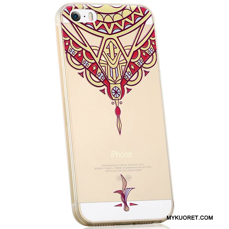 Kuori iPhone 5/5s Pehmeä Neste Puhelimen Kuoret Suuntaus, Kotelo iPhone 5/5s Luova Violetti Ihana