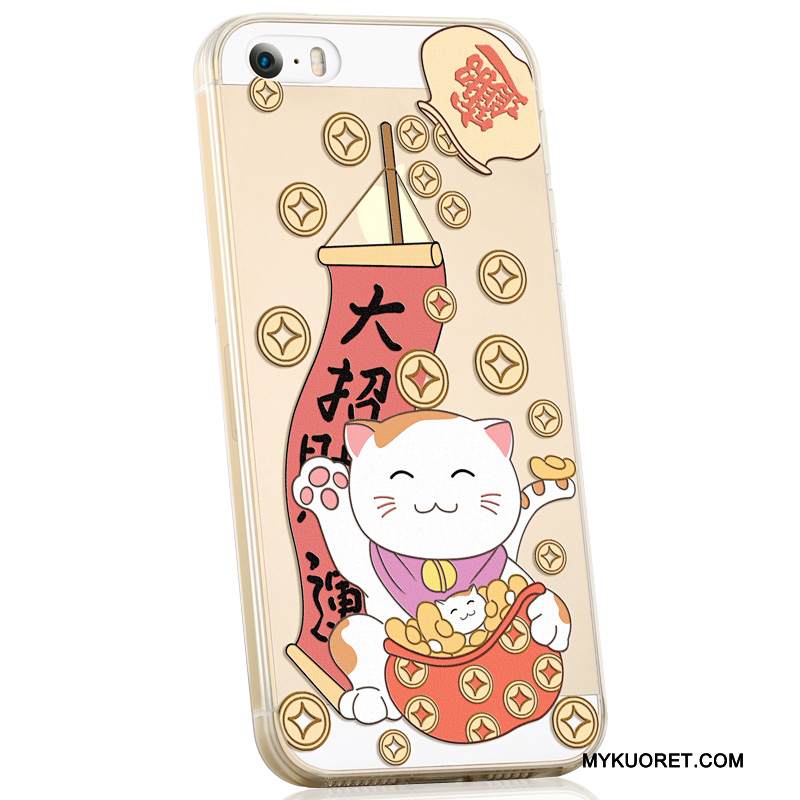 Kuori iPhone 5/5s Pehmeä Neste Puhelimen Kuoret Suuntaus, Kotelo iPhone 5/5s Luova Violetti Ihana