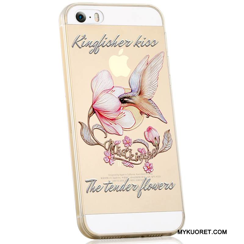 Kuori iPhone 5/5s Pehmeä Neste Puhelimen Kuoret Suuntaus, Kotelo iPhone 5/5s Luova Violetti Ihana