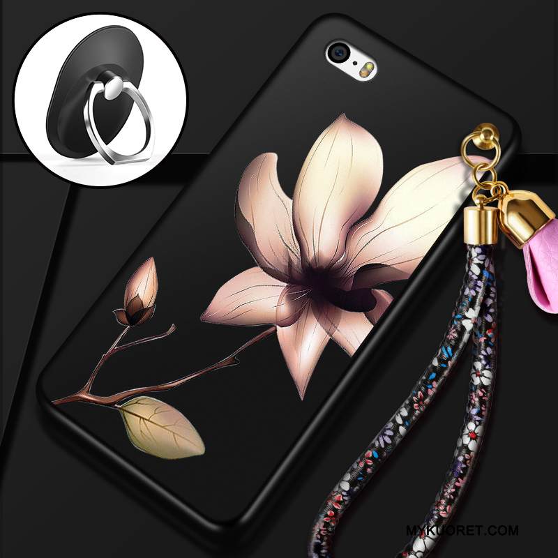 Kuori iPhone 5/5s Pehmeä Neste Ripustettavat Koristeet Ihana, Kotelo iPhone 5/5s Silikoni Punainen Puhelimen Kuoret