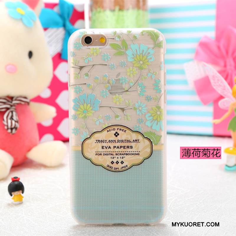 Kuori iPhone 5/5s Sarjakuva Ihana Läpinäkyvä, Kotelo iPhone 5/5s Monivärinen Puhelimen Kuoret