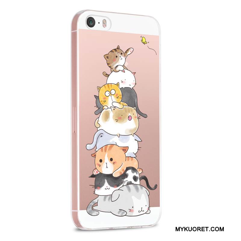 Kuori iPhone 5/5s Sarjakuva Murtumaton Läpinäkyvä, Kotelo iPhone 5/5s Silikoni Jauhe Ihana