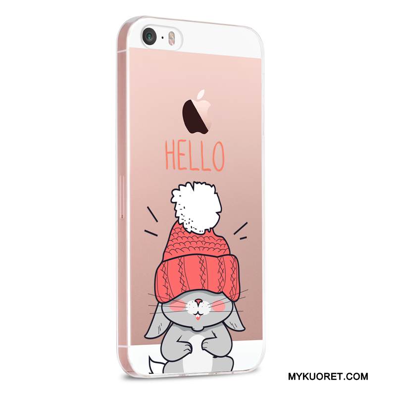 Kuori iPhone 5/5s Sarjakuva Murtumaton Läpinäkyvä, Kotelo iPhone 5/5s Silikoni Jauhe Ihana