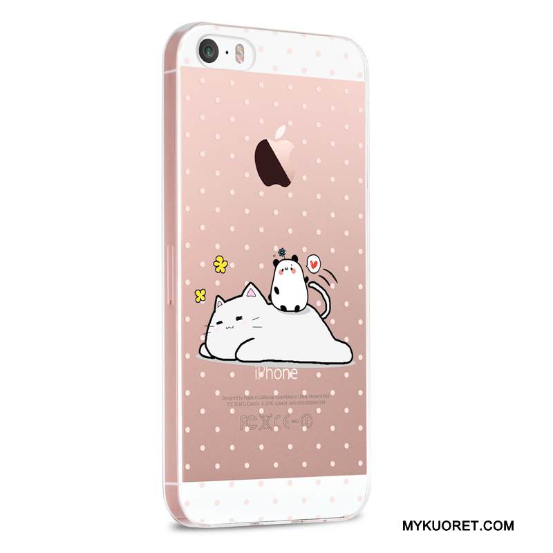 Kuori iPhone 5/5s Sarjakuva Murtumaton Läpinäkyvä, Kotelo iPhone 5/5s Silikoni Jauhe Ihana