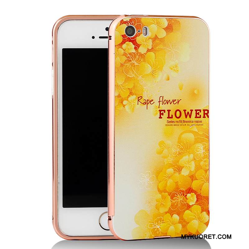 Kuori iPhone 5/5s Sarjakuva Puhelimen Kuoret Kehys, Kotelo iPhone 5/5s Metalli Sininen