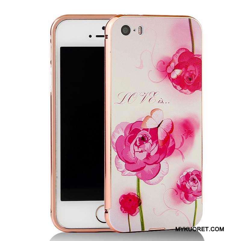 Kuori iPhone 5/5s Sarjakuva Puhelimen Kuoret Kehys, Kotelo iPhone 5/5s Metalli Sininen