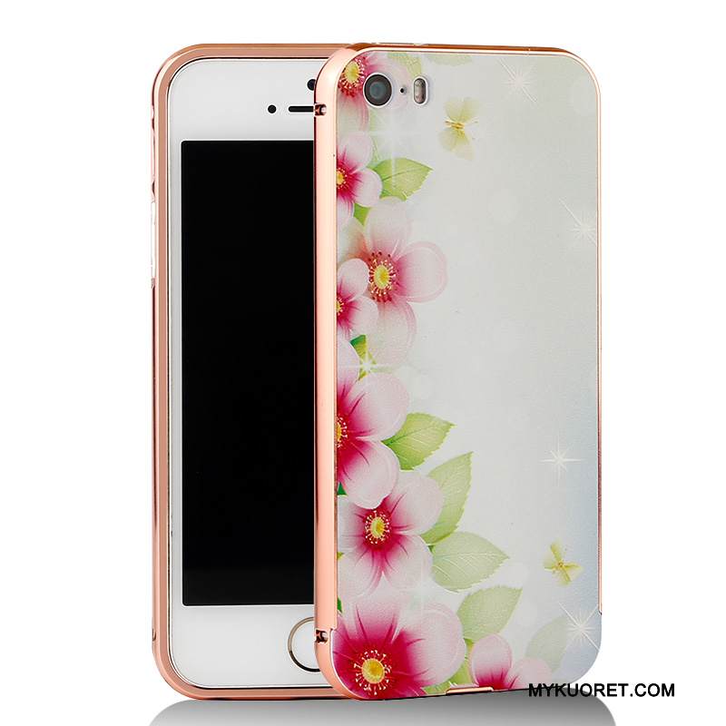 Kuori iPhone 5/5s Sarjakuva Puhelimen Kuoret Kehys, Kotelo iPhone 5/5s Metalli Sininen