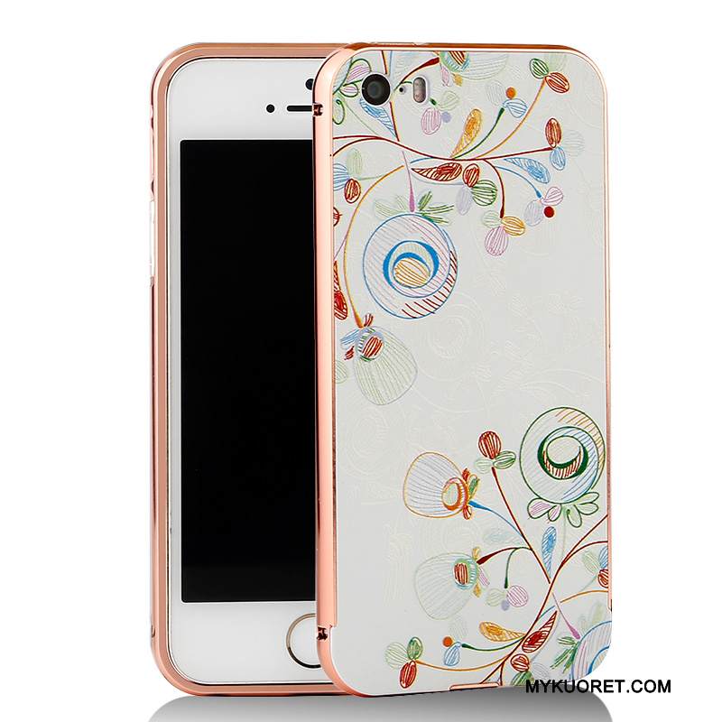 Kuori iPhone 5/5s Sarjakuva Puhelimen Kuoret Kehys, Kotelo iPhone 5/5s Metalli Sininen