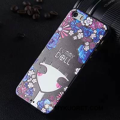 Kuori iPhone 5/5s Silikoni Murtumaton Läpinäkyvä, Kotelo iPhone 5/5s Suojaus Puhelimen Kuoret