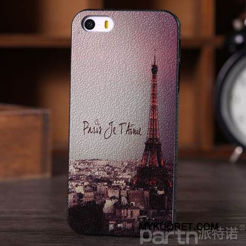 Kuori iPhone 5/5s Silikoni Puhelimen Kuoret Murtumaton, Kotelo iPhone 5/5s Luova Valkoinen Uusi