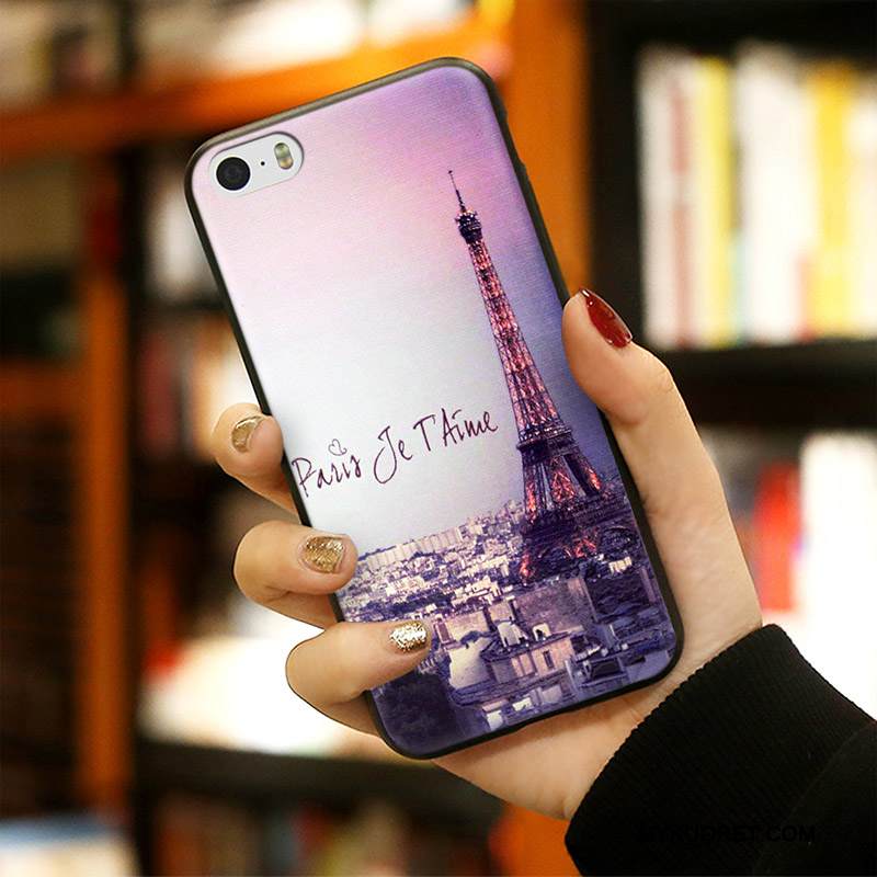 Kuori iPhone 5/5s Silikoni Puhelimen Kuoret Murtumaton, Kotelo iPhone 5/5s Sarjakuva Trendi Ripustettavat Koristeet