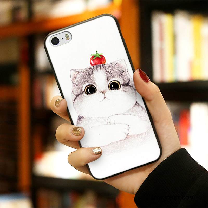 Kuori iPhone 5/5s Silikoni Puhelimen Kuoret Murtumaton, Kotelo iPhone 5/5s Sarjakuva Trendi Ripustettavat Koristeet