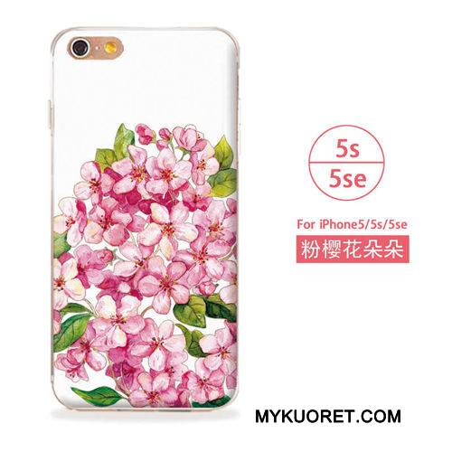 Kuori iPhone 5/5s Silikoni Ripustettavat Koristeet Sininen, Kotelo iPhone 5/5s Laukut Puhelimen Kuoret Valkoinen