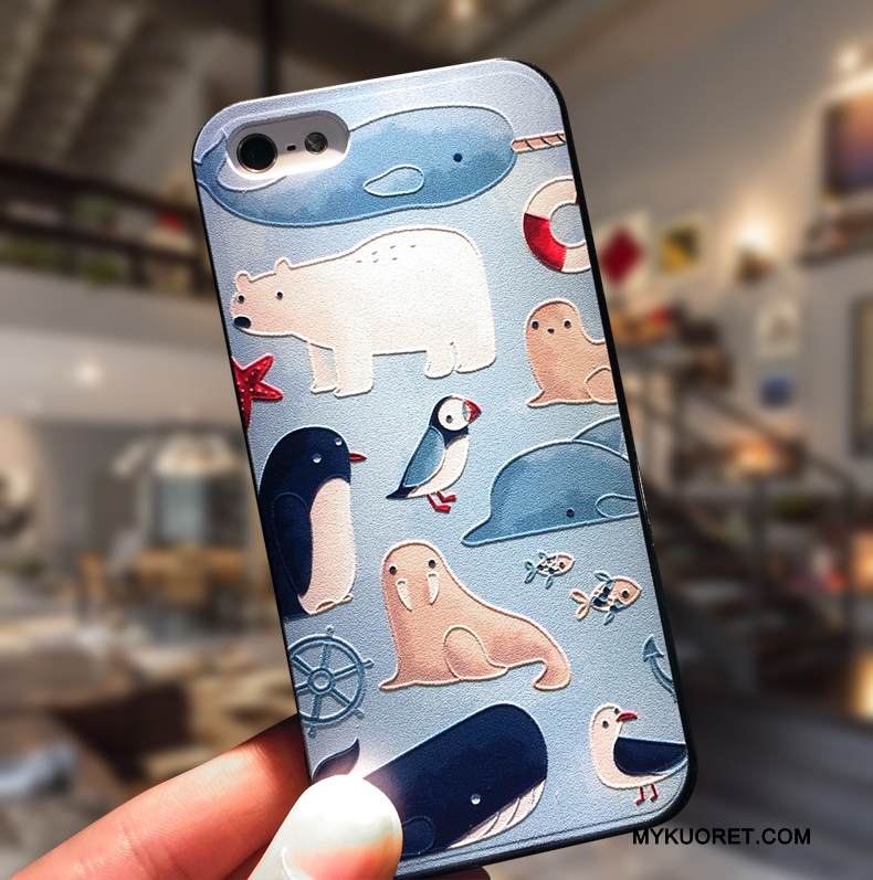 Kuori iPhone 5/5s Silikoni Ripustettavat Koristeet Yksinkertainen, Kotelo iPhone 5/5s Luova Pesty Suede Puhelimen Kuoret