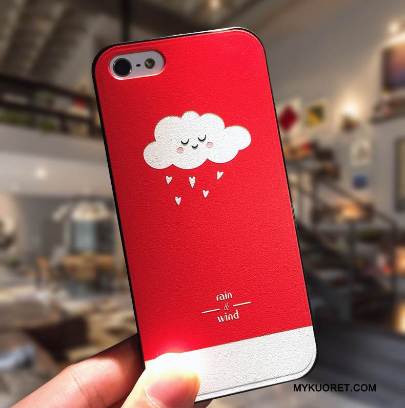 Kuori iPhone 5/5s Silikoni Ripustettavat Koristeet Yksinkertainen, Kotelo iPhone 5/5s Luova Pesty Suede Puhelimen Kuoret