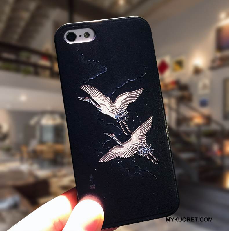 Kuori iPhone 5/5s Silikoni Ripustettavat Koristeet Yksinkertainen, Kotelo iPhone 5/5s Luova Pesty Suede Puhelimen Kuoret