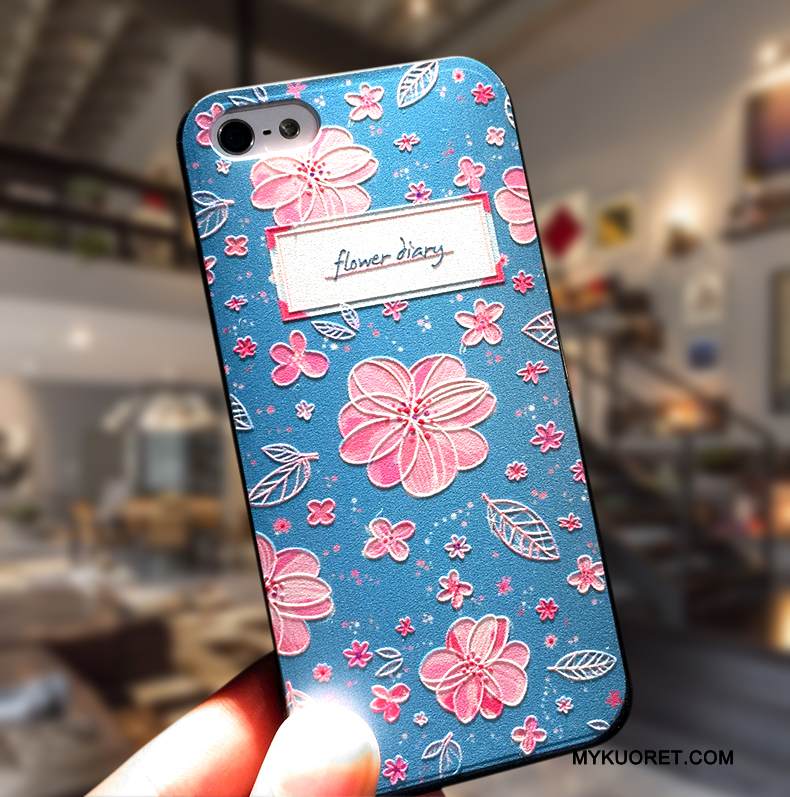 Kuori iPhone 5/5s Silikoni Ripustettavat Koristeet Yksinkertainen, Kotelo iPhone 5/5s Luova Pesty Suede Puhelimen Kuoret