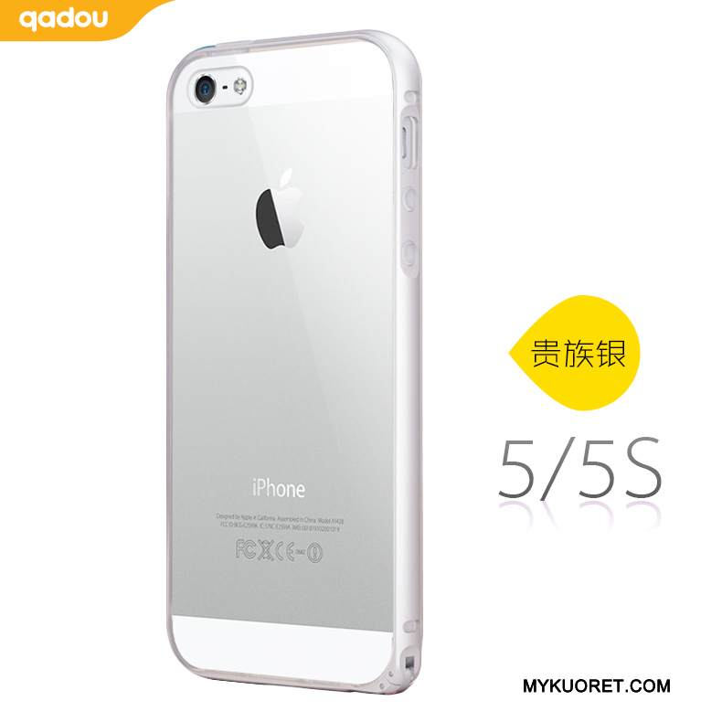 Kuori iPhone 5/5s Silikoni Sininen Läpinäkyvä, Kotelo iPhone 5/5s Pehmeä Neste Kehys Puhelimen Kuoret