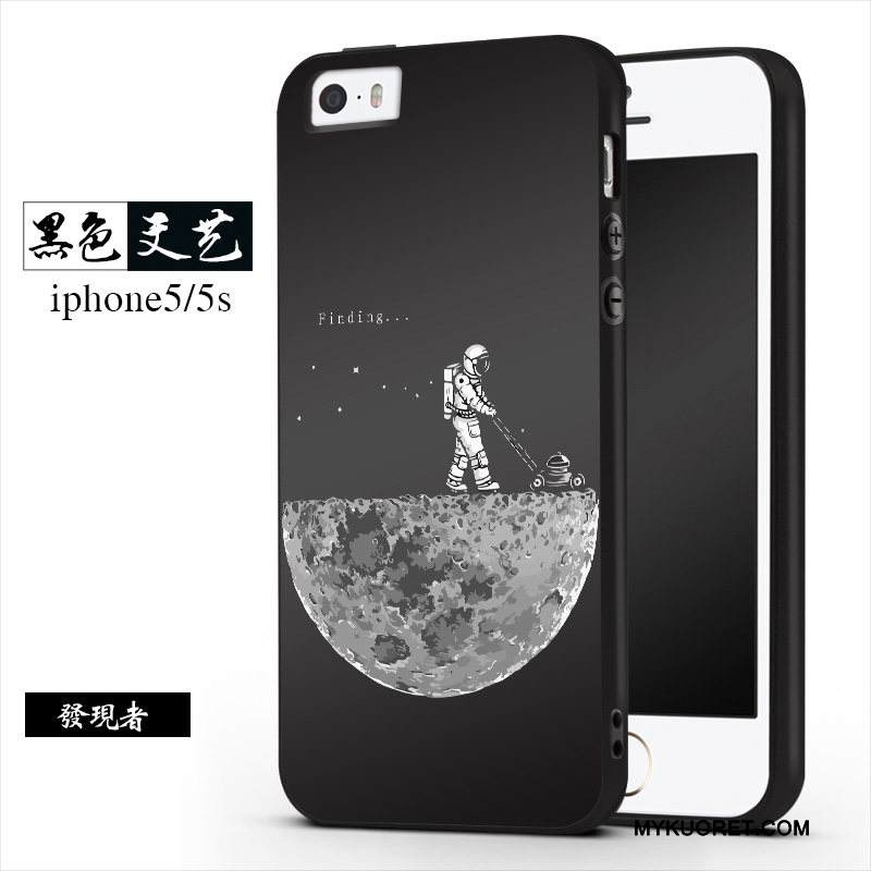 Kuori iPhone 5/5s Silikoni Trendi Persoonallisuus, Kotelo iPhone 5/5s Pehmeä Neste Harmaa Pesty Suede