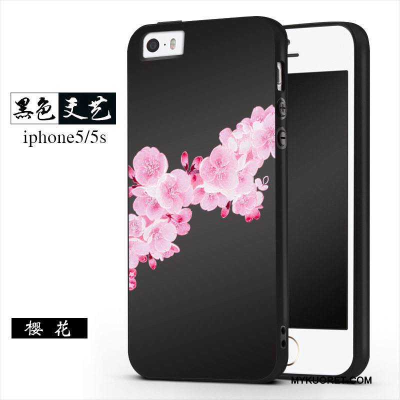 Kuori iPhone 5/5s Silikoni Trendi Persoonallisuus, Kotelo iPhone 5/5s Pehmeä Neste Harmaa Pesty Suede