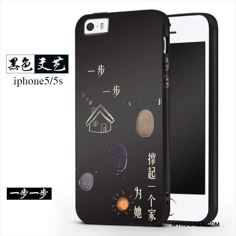 Kuori iPhone 5/5s Silikoni Trendi Persoonallisuus, Kotelo iPhone 5/5s Pehmeä Neste Harmaa Pesty Suede