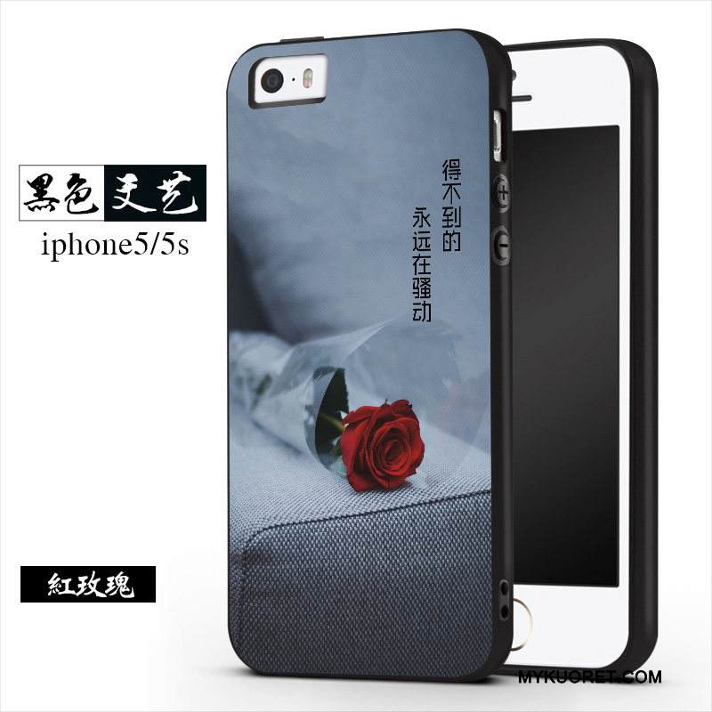 Kuori iPhone 5/5s Silikoni Trendi Persoonallisuus, Kotelo iPhone 5/5s Pehmeä Neste Harmaa Pesty Suede