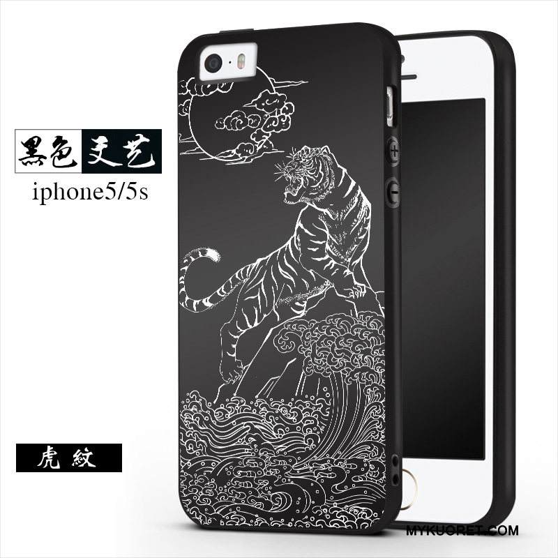 Kuori iPhone 5/5s Silikoni Trendi Persoonallisuus, Kotelo iPhone 5/5s Pehmeä Neste Harmaa Pesty Suede