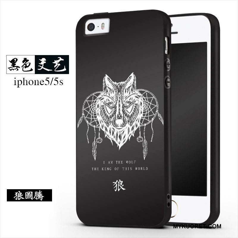 Kuori iPhone 5/5s Silikoni Trendi Persoonallisuus, Kotelo iPhone 5/5s Pehmeä Neste Harmaa Pesty Suede