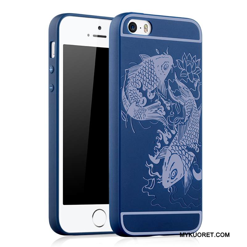 Kuori iPhone 5/5s Silikoni Vaalean Pesty Suede, Kotelo iPhone 5/5s Suojaus Harmaa Murtumaton