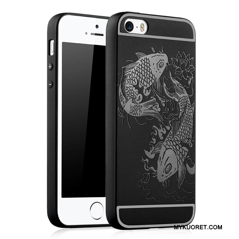 Kuori iPhone 5/5s Silikoni Vaalean Pesty Suede, Kotelo iPhone 5/5s Suojaus Harmaa Murtumaton